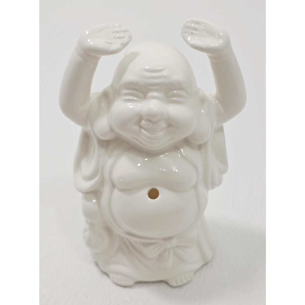 Vintage Orchids of Taiwan Benihana Tiki Mug/Planter White Ceramic Happy Buddha